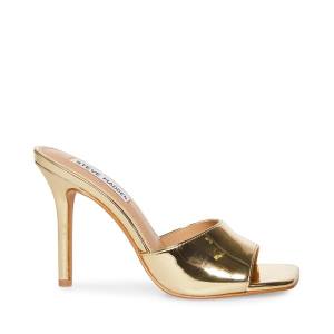 Salto Alto Steve Madden Signal Heel Feminino Douradas | SM-513JY