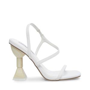 Salto Alto Steve Madden Structure Heel Feminino Branco | SM-305DE