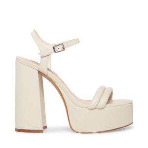 Salto Alto Steve Madden Tille Bone Heel Feminino Bege | SM-651HN