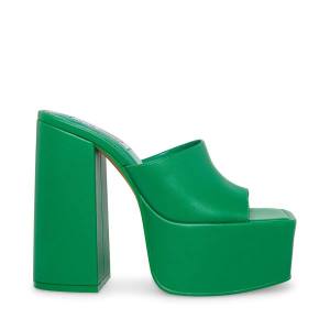 Salto Alto Steve Madden Trixie Couro Heel Feminino Verdes | SM-987TL