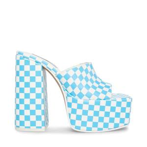 Salto Alto Steve Madden Trixie Heel Feminino Azuis Branco | SM-856MX