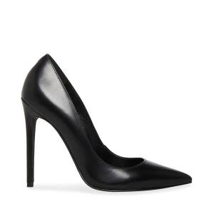 Salto Alto Steve Madden Valentina Couro Heel Feminino Pretas | SM-459EQ