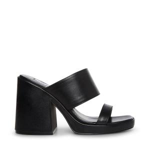 Salto Alto Steve Madden Vickey Couro Heel Feminino Pretas | SM-852NY