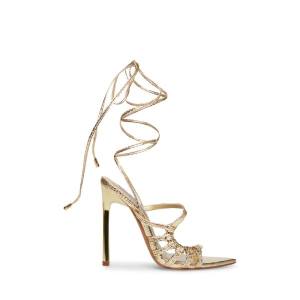 Salto Alto Steve Madden Whitney Snake Heel Feminino Douradas Serpentine | SM-175KW