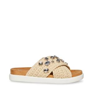 Sandalias Steve Madden Amandy Natural Feminino Bege Multicoloridas | SM-529ED