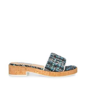 Sandalias Steve Madden Aria Teal Feminino Turquesa Multicoloridas | SM-412AJ