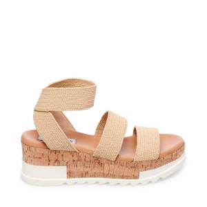 Sandalias Steve Madden Bandi Natural Raffia Feminino Bege | SM-324QY