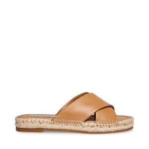 Sandalias Steve Madden Brienna Tan Couro Feminino Marrom | SM-672VG