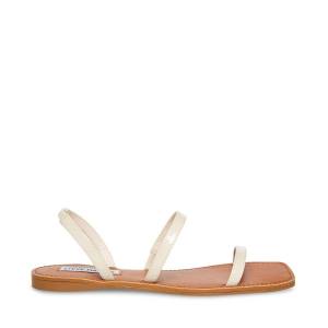 Sandalias Steve Madden Direct Bone Envernizados Feminino Bege | SM-192DK