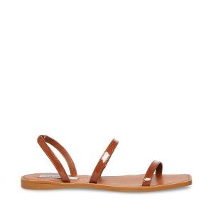 Sandalias Steve Madden Direct Cognac Envernizados Feminino Marrom | SM-236MI