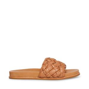 Sandalias Steve Madden Dua Tan Feminino Marrom | SM-641VE