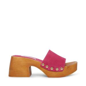 Sandalias Steve Madden Izzy Camurça Feminino Rosa | SM-365RK