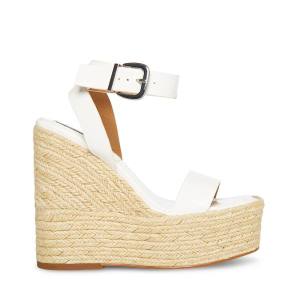 Sandalias Steve Madden Mallandra Envernizados Feminino Branco | SM-589LP