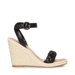 Sandalias Steve Madden Novah Feminino Pretas | SM-146SZ