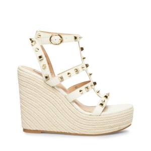 Sandalias Steve Madden Sallina Feminino Branco | SM-453YE