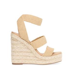 Sandalias Steve Madden Shimmy Natural Raffia Feminino Bege | SM-729NT