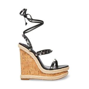 Sandalias Steve Madden Tinsley Feminino Pretas Multicoloridas | SM-143KQ