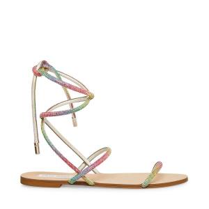 Sandalias Steve Madden Twirl-r Rainbow Feminino Multicoloridas | SM-174XD