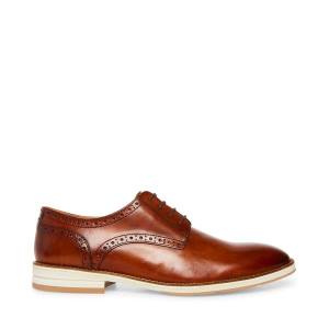 Sapatos Sociais Steve Madden Derbyy Couro Masculino Marrom | SM-243QT