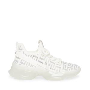 Tenis Steve Madden Maxima-s Feminino Branco Prateadas | SM-791GQ