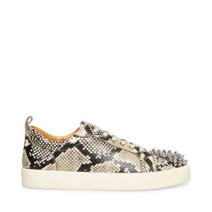 Tenis Steve Madden Portall Natural Snake Masculino Bege Serpentine | SM-845YF