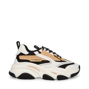 Tenis Steve Madden Possession Tan Feminino Pretas Marrom | SM-157YR