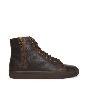 Tenis Steve Madden Slash Couro Masculino Marrom | SM-746DL