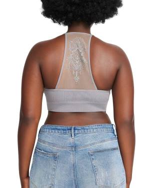 Tops Steve Madden The Ella Mesh Bralette Plus Feminino Cinzentas | SM-654ON